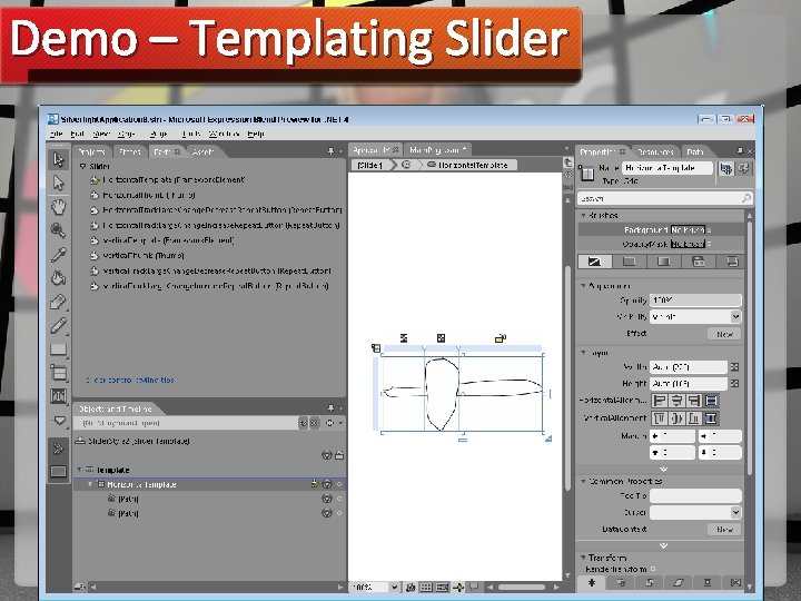 Demo – Templating Slider Discover, Master, Influence Slide 23 