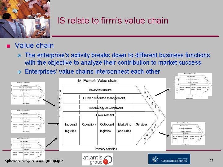 IS relate to firm’s value chain n Value chain > > The enterprise’s activity IS relate to firm’s value chain n Value chain > > The enterprise’s activity