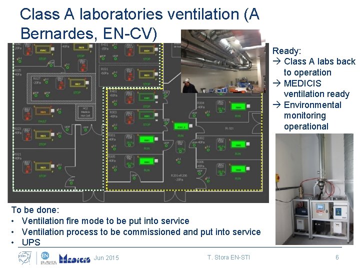 Class A laboratories ventilation (A Bernardes, EN-CV) Ready: à Class A labs back to