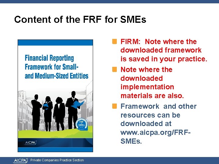 Content of the FRF for SMEs FIRM: Note where the downloaded framework is saved