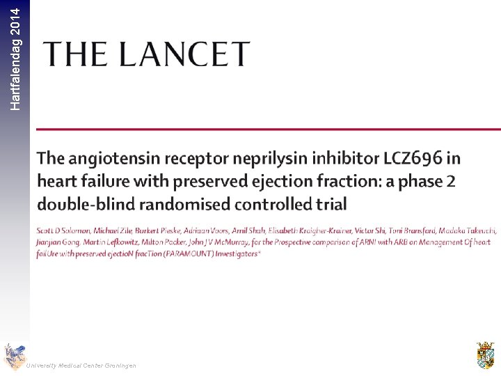 Hartfalendag 2014 University Medical Center Groningen 