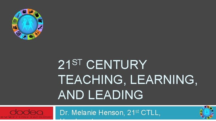 21 ST CENTURY TEACHING, LEARNING, AND LEADING Dr. Melanie Henson, 21 st CTLL, 