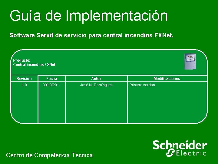 Gua de Implementacin Software Servit de servicio para