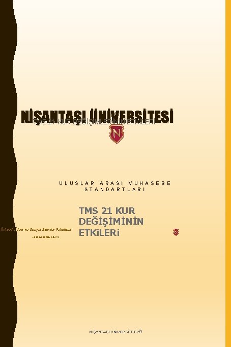 NİŞANTAŞI ÜNİVERSİTESİ • TMS 21 KUR DEĞİŞİMLERİNİN ETKİLERİ U L U S L A