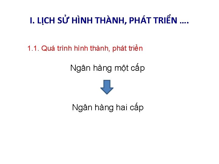 I. LỊCH SỬ HÌNH THÀNH, PHÁT TRIỂN …. 1. 1. Quá trình hình thành,