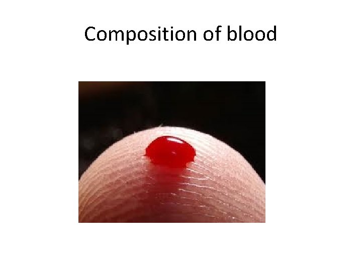 Composition of blood 