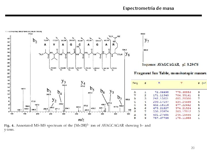 Espectrometría de masa 20 