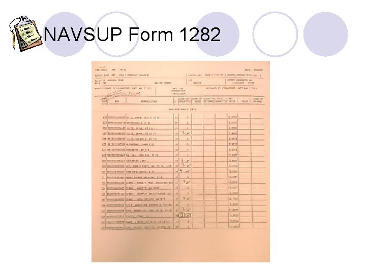 NAVSUP Form 1282 NAVSUP Form 1282