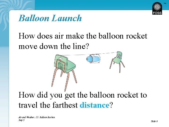 TM Balloon Launch How does air make the balloon rocket move down the line?