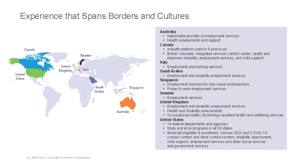 Experience that Spans Borders and Cultures Australia • Nationwide provider of employment services • Experience that Spans Borders and Cultures Australia • Nationwide provider of employment services •