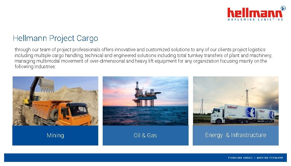 Hellmann Project Cargo through our team of project professionals offers innovative and customized solutions