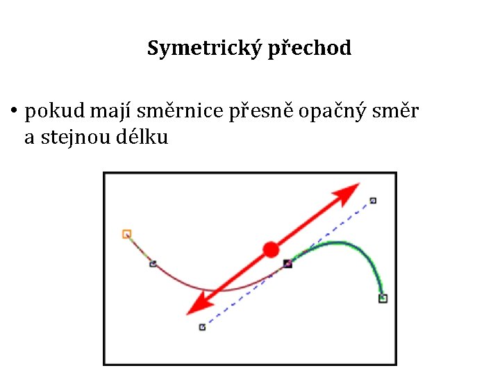 Symetrický přechod • pokud mají směrnice přesně opačný směr a stejnou délku 