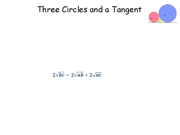 Three Circles and a Tangent 