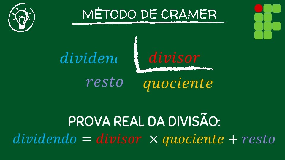 MÉTODO DE CRAMER 
