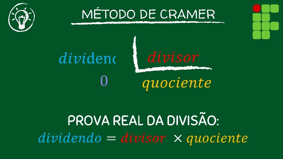 MÉTODO DE CRAMER 