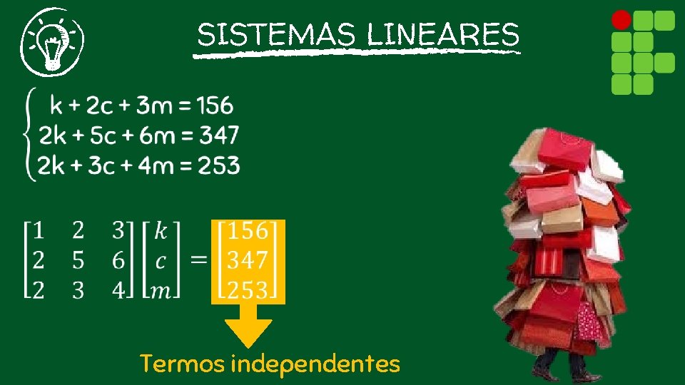 SISTEMAS LINEARES Termos independentes 