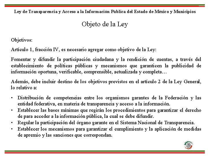 Ley de Transparencia y Acceso a la Información Pública del Estado de México y