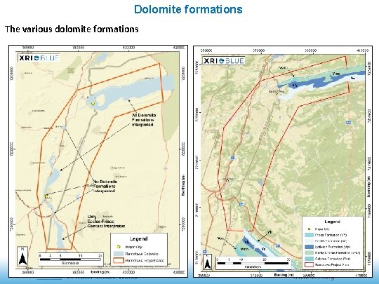 Dolomite formations The various dolomite formations Dolomite formations The various dolomite formations