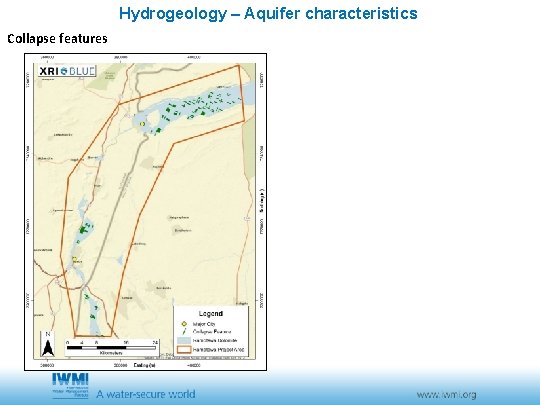 Hydrogeology – Aquifer characteristics Collapse features Hydrogeology – Aquifer characteristics Collapse features