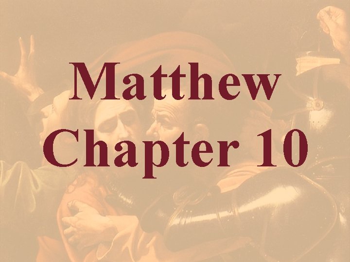 Matthew Chapter 10 