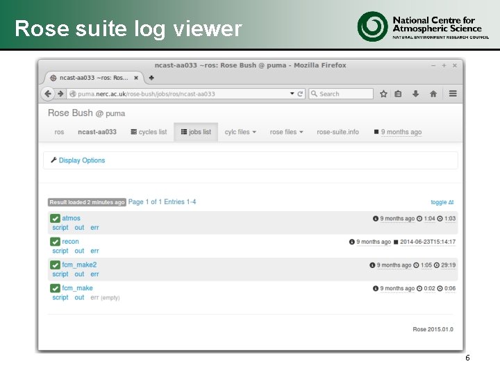 Rose suite log viewer 6 
