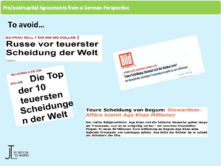 Pre/postnuptial Agreements from a German Perspective To avoid… 