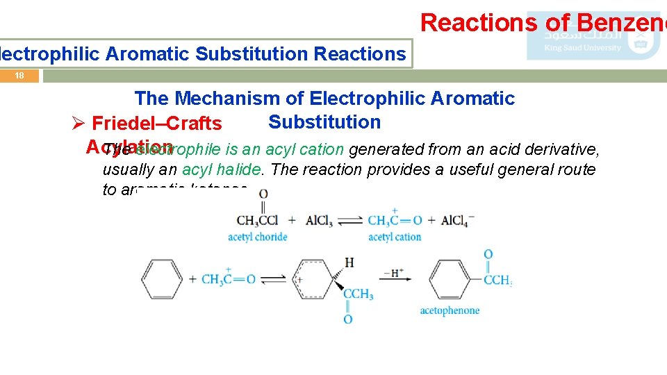 Reactions of Benzene lectrophilic Aromatic Substitution Reactions 18 The Mechanism of Electrophilic Aromatic Substitution