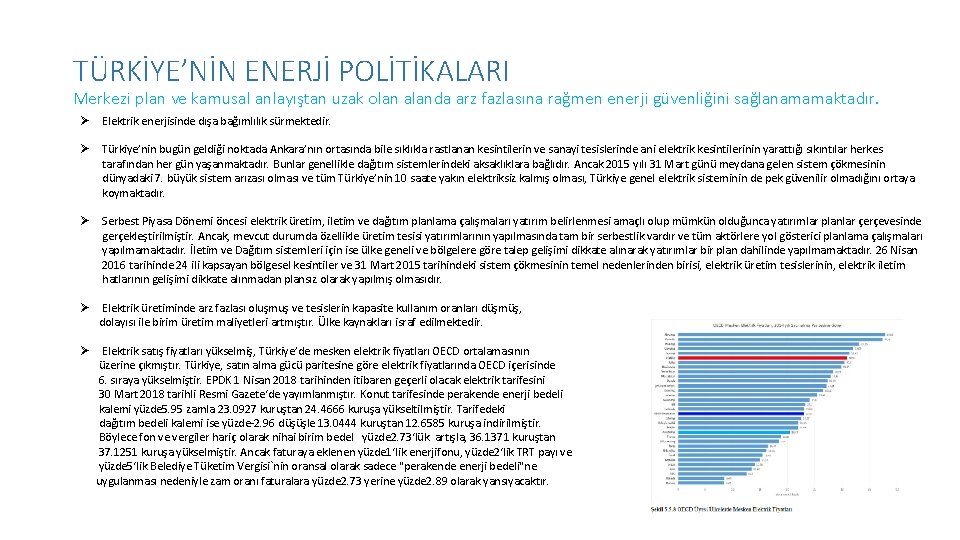 TÜRKİYE’NİN ENERJİ POLİTİKALARI Merkezi plan ve kamusal anlayıştan uzak olan alanda arz fazlasına rağmen