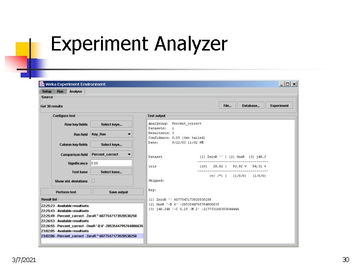 Experiment Analyzer 3/7/2021 30 