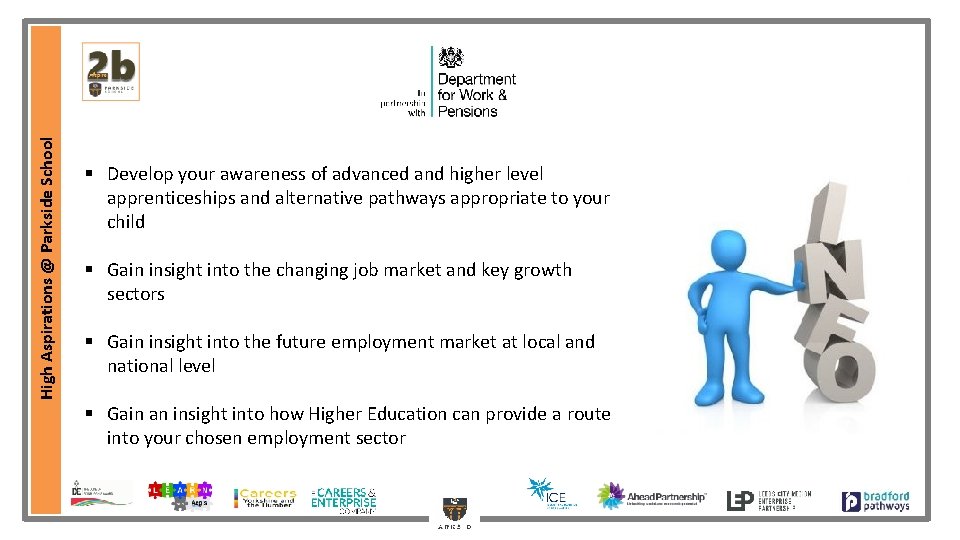 High Aspirations @ Parkside School § Develop your awareness of advanced and higher High Aspirations @ Parkside School § Develop your awareness of advanced and higher