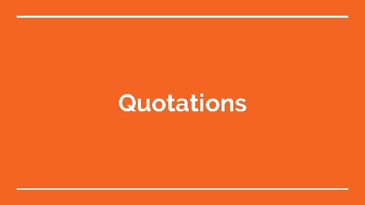 Quotations 