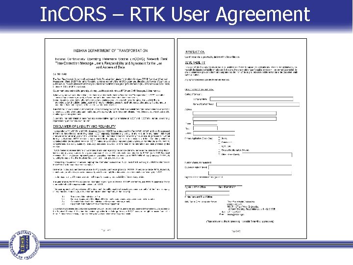 In. CORS – RTK User Agreement In. CORS – RTK User Agreement