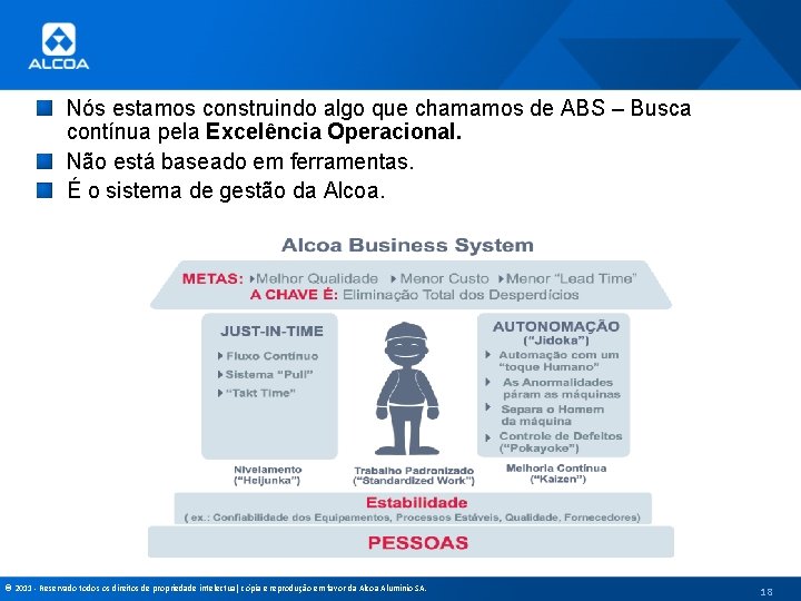 Nós estamos construindo algo que chamamos de ABS – Busca contínua pela Excelência Operacional.