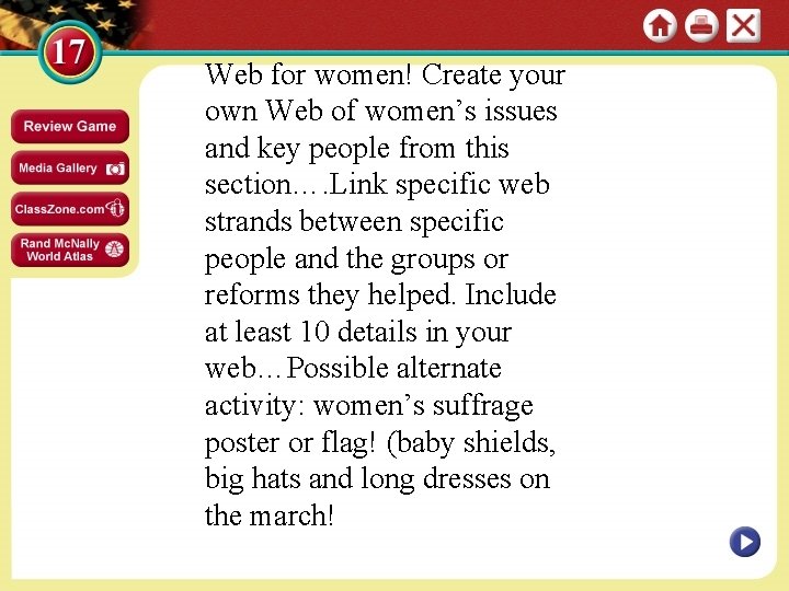 Web for women! Create your own Web of women’s issues and key people from