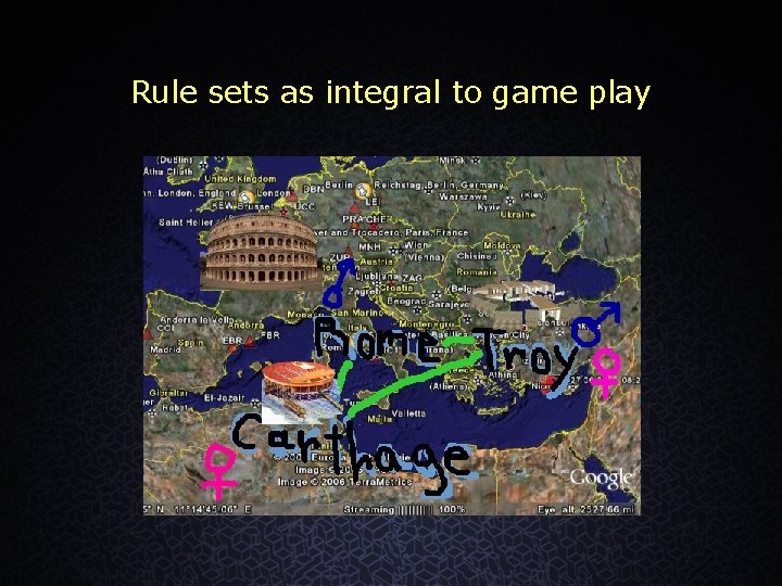 Rule sets as integral to game play 