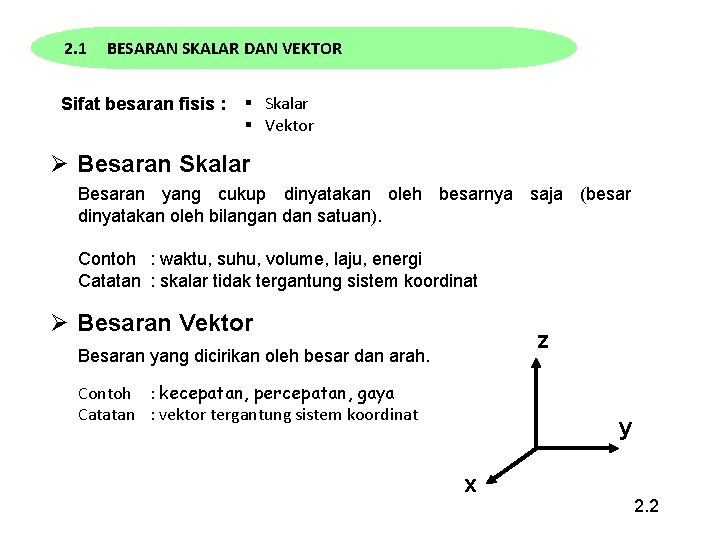 Perbedaan besaran vektor dan skalar