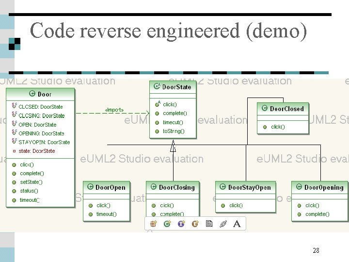 Code reverse engineered (demo) 28 Code reverse engineered (demo) 28