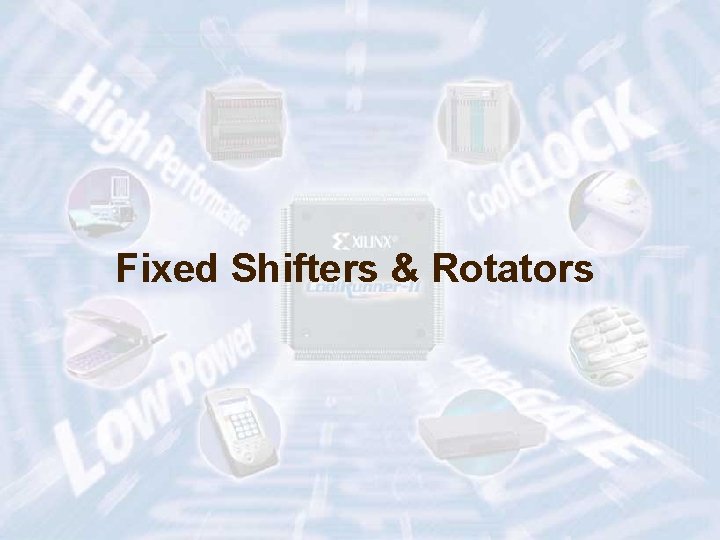 Fixed Shifters & Rotators ECE 448 – FPGA and ASIC Design with VHDL 3