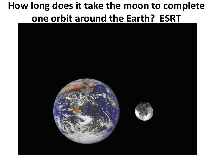How long does it take the moon to complete one orbit around the Earth?