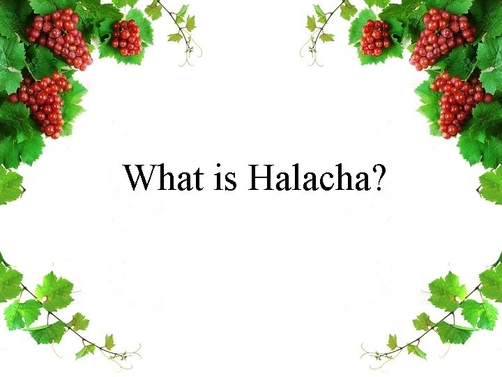 What is Halacha? 
