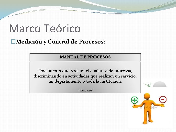 Marco Teórico �Medición y Control de Procesos: MANUAL INDICADORES DE PROCESOS “la expresión cuantitativa