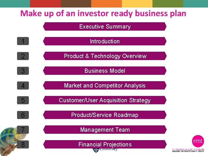 The Structure of an Investor Ready Business Plan Make up of an investor ready