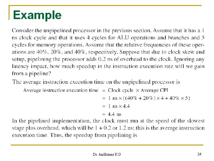 Example Dr. Anilkumar K. G 24 