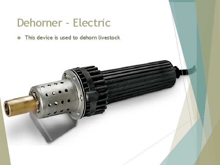 Dehorner - Electric This device is used to dehorn livestock 