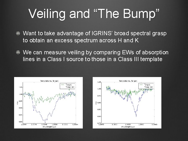Veiling and “The Bump” Want to take advantage of IGRINS’ broad spectral grasp to