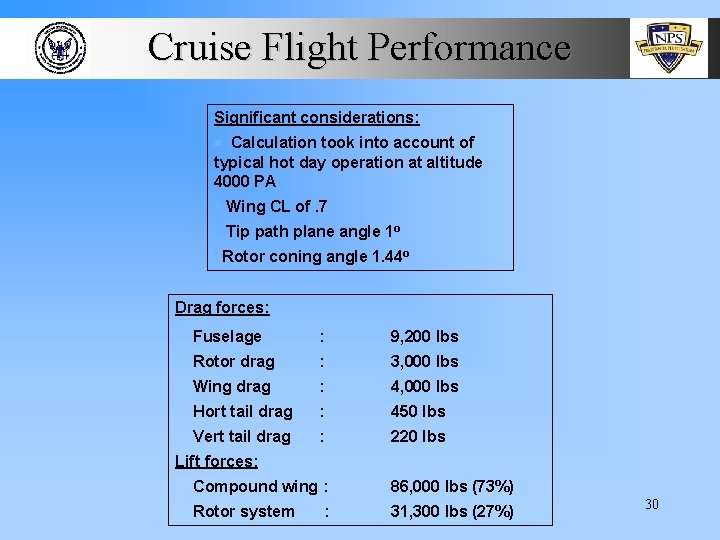 Cruise Flight Performance Significant considerations: · Calculation took into account of typical hot day