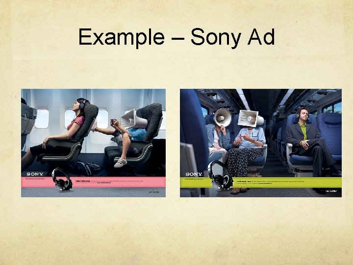 Example – Sony Ad 