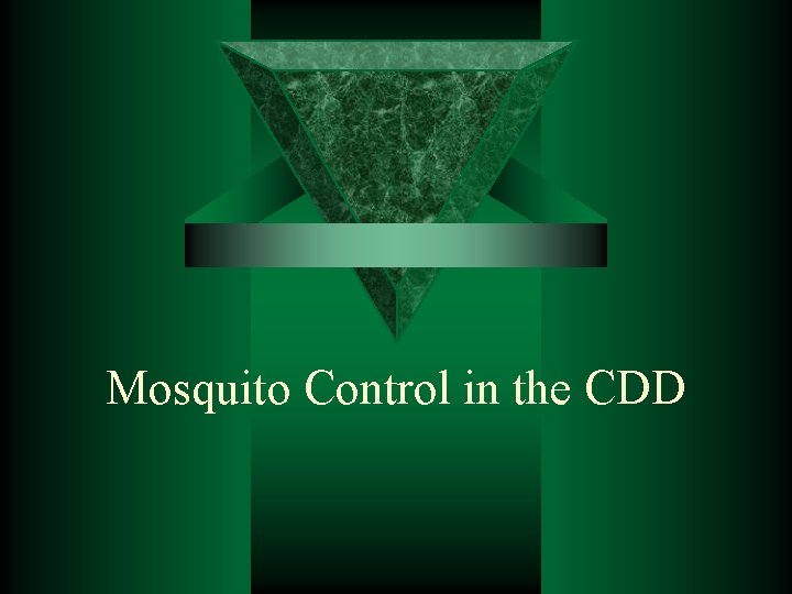 Mosquito Control in the CDD 