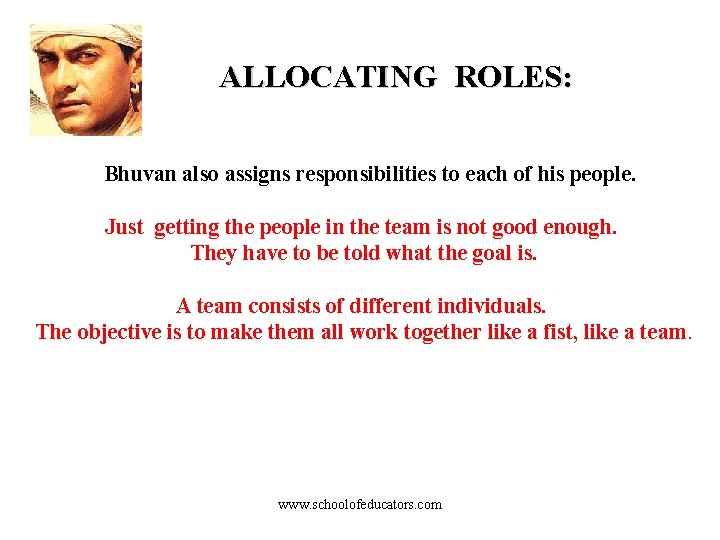 ALLOCATING ROLES: Bhuvan also assigns responsibilities to each of his people. Just getting the