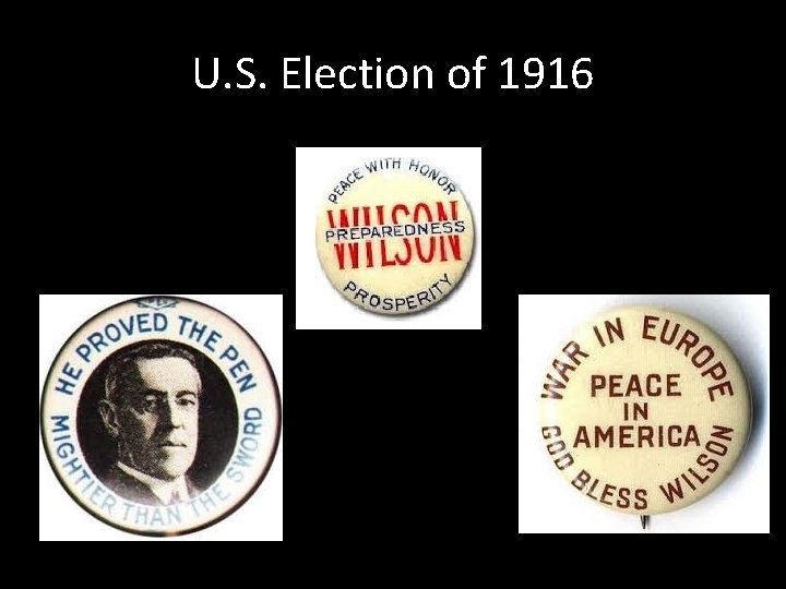 U. S. Election of 1916 